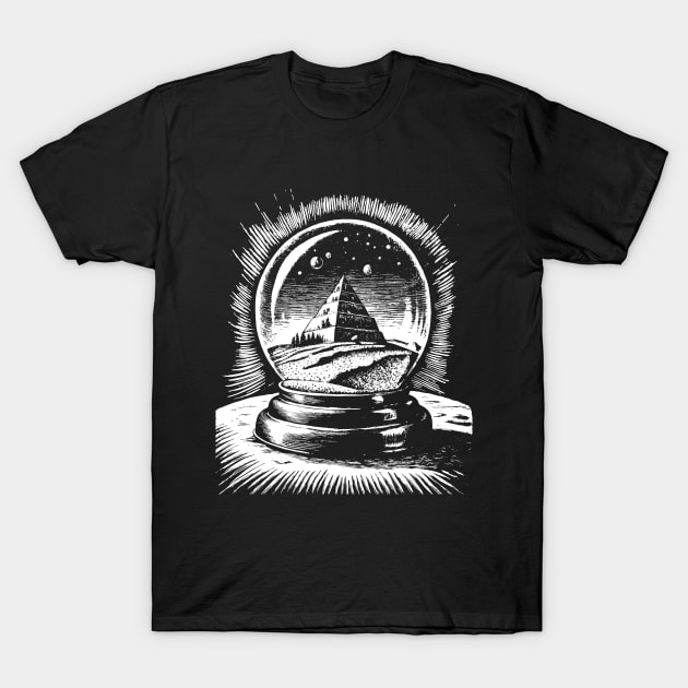 Pyramids in a snow globe T-Shirt by Khrystyna27